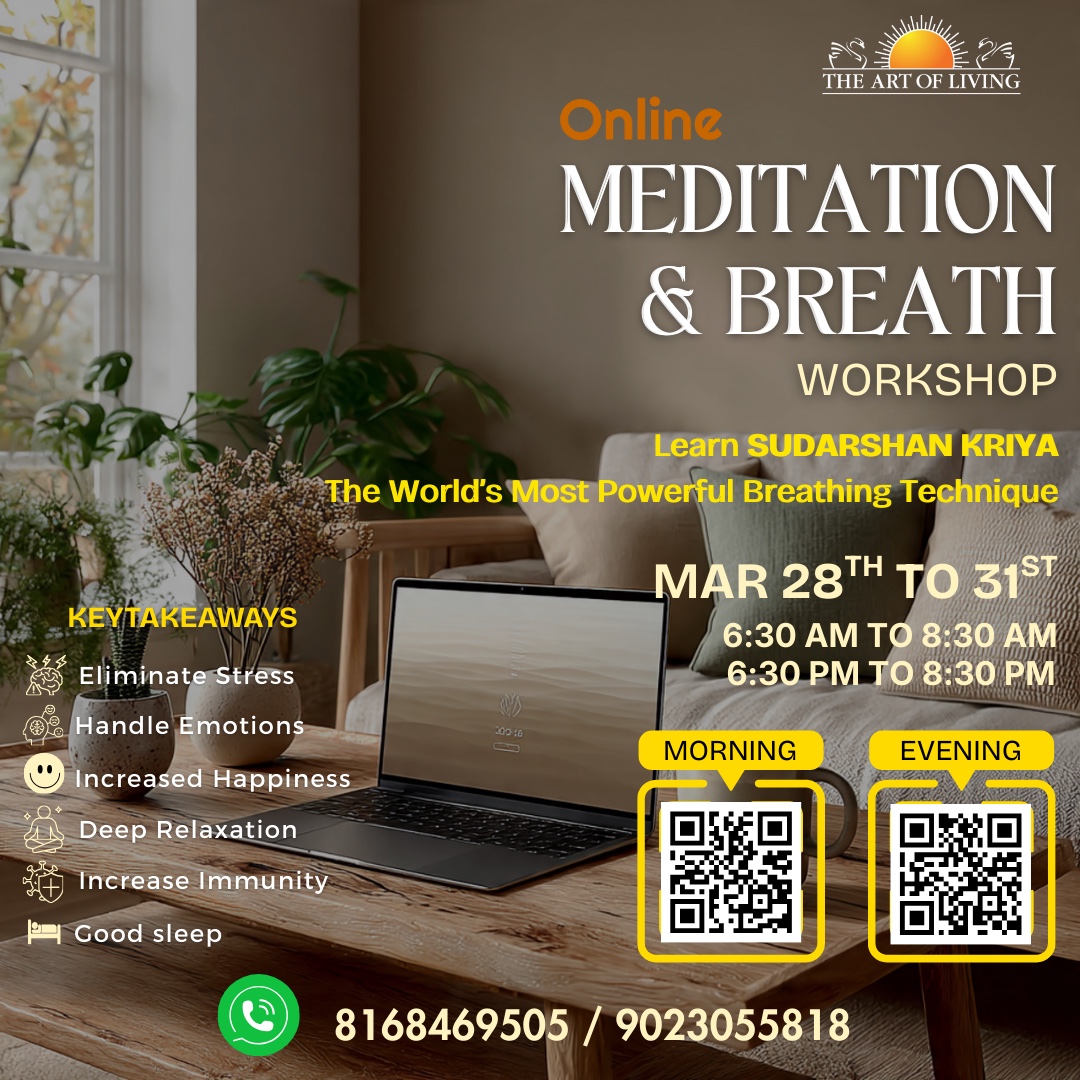 Art of Living Happiness Program – Sudarshan Kriya breathing workshop